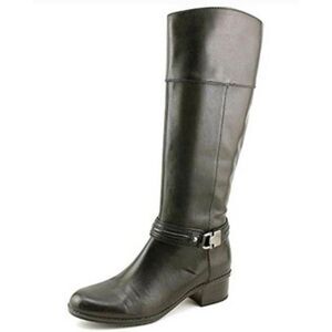 BANDOLINO Carlita Black Leather Riding Boot Size 8.5M